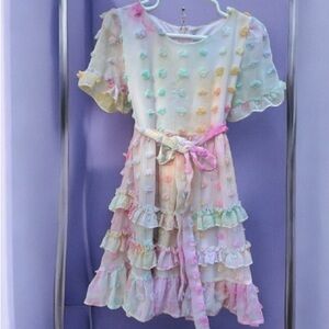 Pastel Floral Kids Dress